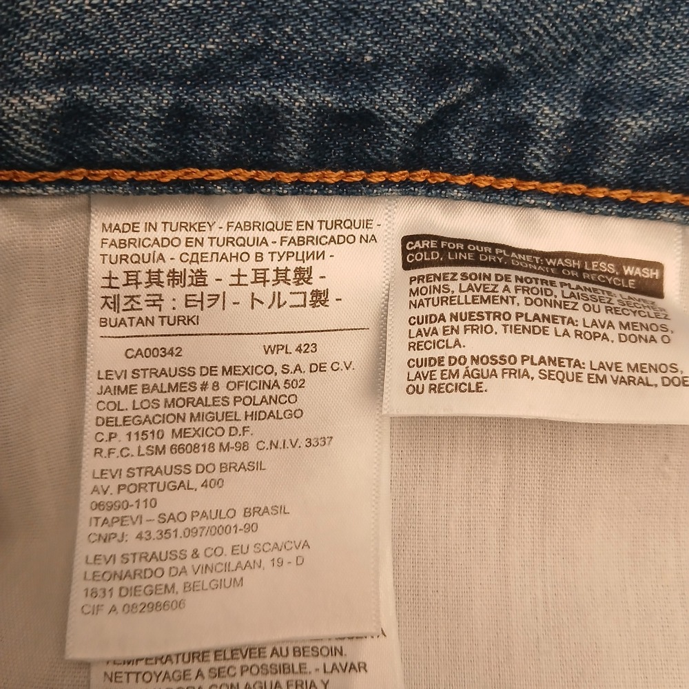 Levis Jeans Womens 31 Blue Denim 517 Bootcut Cropped High Rise Orange Tags - Picture 8 of 11